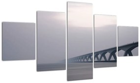 Obraz mostu we mgle (125x70 cm)