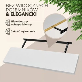 Półka ścienna FIGO + z konsolą, 90cm, biała Casaria