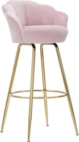 Krzesło barowe Vienna Pink Cm 55X53X110