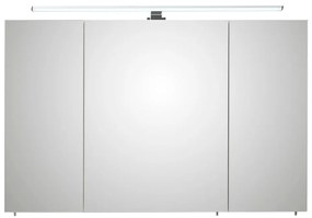 Biała wisząca szafka łazienkowa z lustrem 110x70 cm Set 360 – Pelipal