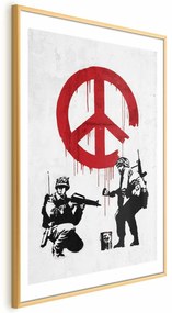 Plakat Wojna i pokój 29,7x42 cm z ramą złotą z marginesem ARTGEIST B