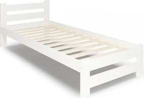 Białe Pojedyncze Łóżko W Stylu Skandynawskim 100X200 N2-A40
