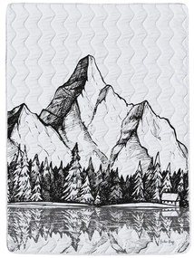 Zestaw pikowanego koca i poszewki na poduszkę z satyny bawełnianej 140x200 cm – Butter Kings