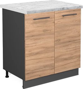 Szafka pod zlew złoty dąb energetyczny 80x60x82 fame-line