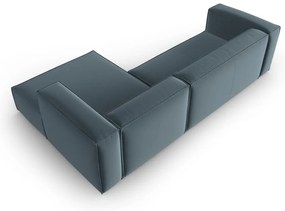 Niebieski aksamitny narożnik Mackay – Cosmopolitan Design