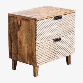 Zestaw 2 Szafek Nocnych 50x35 Cm Z Drewna Mango Balary Drewno Mango - Sklum