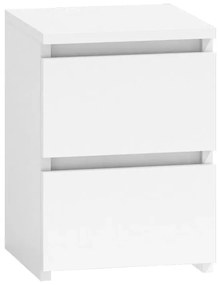 Biała szafka nocna do sypialni E1-C12