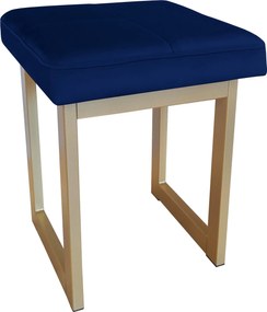 Taboret SOLID tkanina Welur stelaż metalowy STOŁEK LOFT : Kolor Stelaża - Złoty, Kolor tkaniny - VELVET - MG16, Typ tkaniny - Velvet, Wysokość - 45 cm