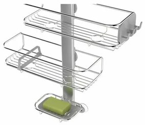 Simplehuman Regulowany uchwyt prysznicowy zpółkami