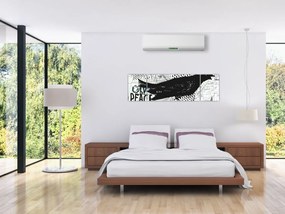 Obraz - Street art - ptak (170x50 cm)