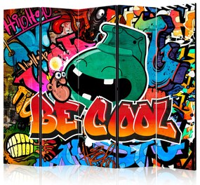 Parawan akustyczny Street art 225x172 cm 5-częściowy wielokolorowy ARTGEIST B