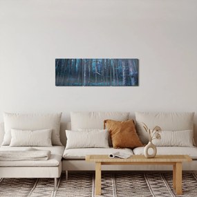 Obraz - Magiczny las (z zegarem) (90x30 cm)