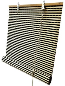 Czarno-naturalna bambusowa roleta 200x160 cm Vela – Gardinia