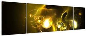 Abstrakcyjny obraz żółtych kul (170x50 cm)