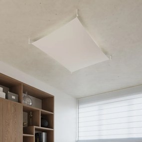 Biała lampa sufitowa z tekstylnym kloszem 80x105 cm Viva – Nice Lamps