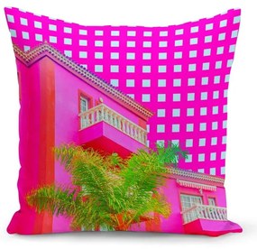 Poduszka z wypełnieniem Kate Louise Neo Pink, 43x43 cm