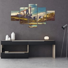 Obraz - Średniowieczny zamek (125x70 cm)
