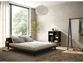 Czarne łóżko dwuosobowe z drewna sosnowego ze stelażem 140x200 cm Peek – Karup Design