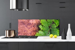 Panel Szklany do Kuchni Szlachetne Liście Dębu
