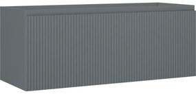 Mexen Rivel szafka łazienkowa podumywalkowa 120 cm, 1 szuflada, ryflowana , grafit mat - 91A20-12047-1-BF66