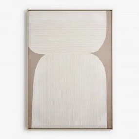Obraz Dekoracyjny 100x140 Cm Ręcznie Malowany Na Płótnie Arvilo Kolory Naturalne - Sklum