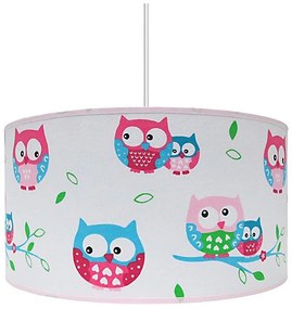 Żyrandol dziecięcy OWLS 1xE27/60W/230V biały