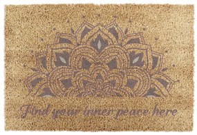 Wycieraczka z włókna kokosowego 60x90 cm Find Your Inner Peace – Artsy Doormats