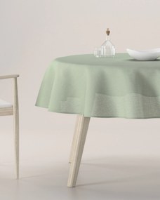 Obrus okrągły kolor zielony tkanina strukturalna