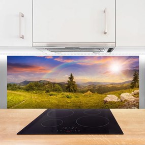 Panel Szklany Pejzaż pod Błękitnym Niebem