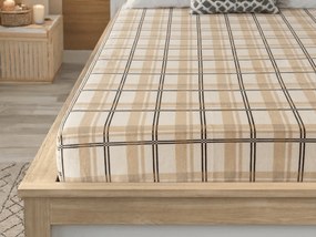 PrzytulneMieszkanie.pl Prześcieradło z mikropluszu PLAID 200x200 cm kremowe