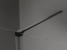 Mexen Velar ścianka prysznicowa rozsuwana Walk-in 80 x 200 cm, transparent 8 mm, czarna - 871-080-000-03-70