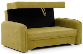 Sofa rozkładana z funkcją spania LAINE żółta ELTAP