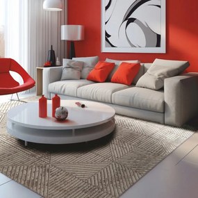Dywan nowoczesny 3D Anett trójkąty beżowy 160 cm x 230 cm