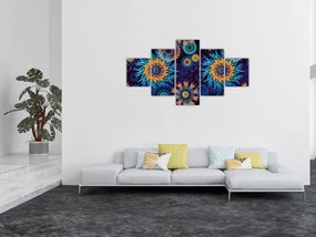 Obraz - kwiaty 3D (125x70 cm)