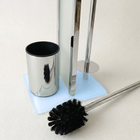 Stojak na papier toaletowy i szczotkę do WC z półką na telefon HYLLA,  65 cm