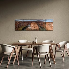 Obraz jeziora na klifie (170x50 cm)