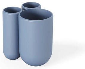 Niebieski plastikowy kubek na szczoteczki do zębów Touch – Umbra