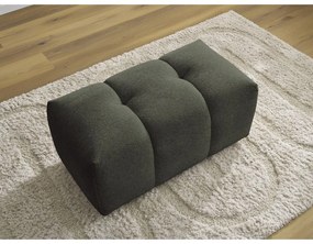 Podnóżek z tkaniny szenilowej w kolorze khaki Roxelane – Bobochic Paris