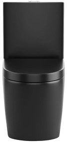 Miska WC stojąca z czarnej matowej ceramiki - Odpływ poziomy - NAGILAM