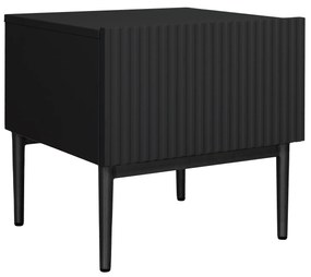 Zestaw szafek nocnych Nicole 46 cm - czarny / czarne nóżki