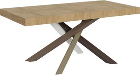 Stół rozkładany 200/304x90 cm Volantis Premium dąb naturalny nogi wielobarwny 4/C