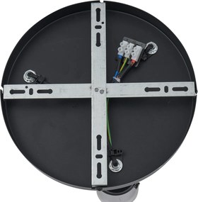 Okrągły reflektor sufitowy w kolorze metalu 3-punktowy, obrotowy i regulowany - Drain