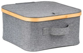 Pojemnik do przechowywania G21 30 x 30 x 15 cm,bambusowy z pokrywką, szary