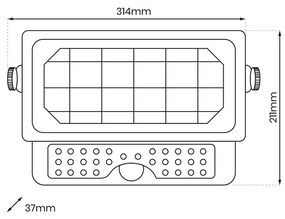 Naświetlacz Solarny Epad 10W 1150lm 4000K, lampa solarna