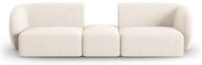 Beżowa sofa z tkaniny szenilowej 246 cm Paolo – Milo Casa