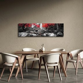 Obraz - Wodospady w jesiennym krajobrazie (170x50 cm)
