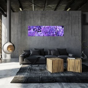 Obraz fioletowych kwiatów (170x50 cm)