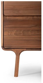 Brązowa komoda z litego drewna orzechowego 90x90x45 cm Fawn – Gazzda