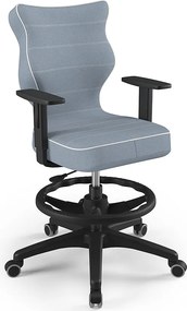 Obrotowe krzesło do biurka Duo Black rozmiar 6 (159-188 cm) z podnóżkiem