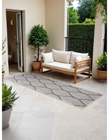 Chodnik odpowiedni na zewnątrz w szaro-śmietankowym kolorze 80x250 cm Duet Liora – NORTHRUGS